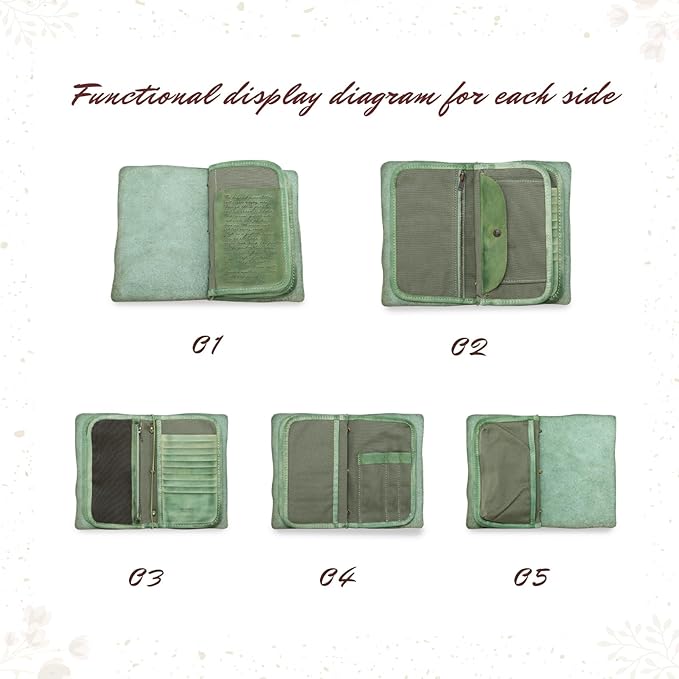 Genuine Leather Nomad Organizer Travel Wallet | Women's Wallet Clutch Passport - Image 3