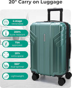 BAGSMART Expandable Carry On Luggage 22x14x9 Airline Approved, 1OO% PC - Image 3