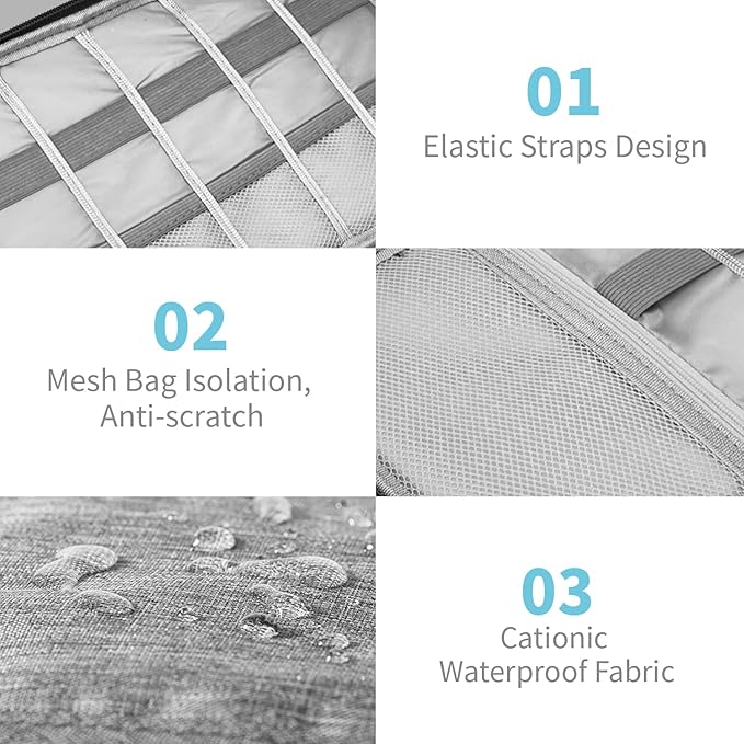 Electronics Organizer Travel Case, Electronic Accessories Storage Bag, Travel - Image 6