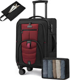 Carry On Luggage 22x14x9 Airline Approved, 22-Inch Suitcases by LOVEVOOK