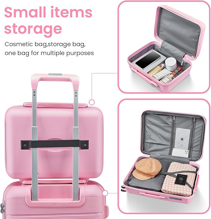 Campfun Luggage 4 Piece Sets, Expandable Carry On Luggage Set Hardshell PP - Image 4