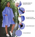 PTEROMY Hooded Rain Poncho for Adult - Image 6