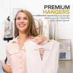 50 Pack New Premium Quality Velvet Hangers Ultra Thin Non Slip Adult Felt Space - Image 5