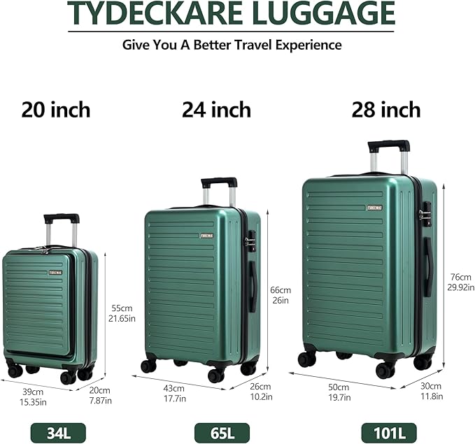 3Pcs Luggage Set, HardShell Lightweight, Only 20" - Image 2