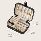 Travel Jewelry Box, Jewelry Travel Case, Small Jewelry Box, 2 Layer Travel - Image 5