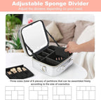 Mocado Travel Makeup Bag with LED Lighted Mirror, Travel Makeup Organizer - Image 5
