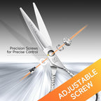 Fenice Peak Straight Hair Cutting Scissors 5.5'' Barber Haircut Shears with Sharp Razor Edge 440C Hair Scissors with Engraving Handle for Salon and Home User
