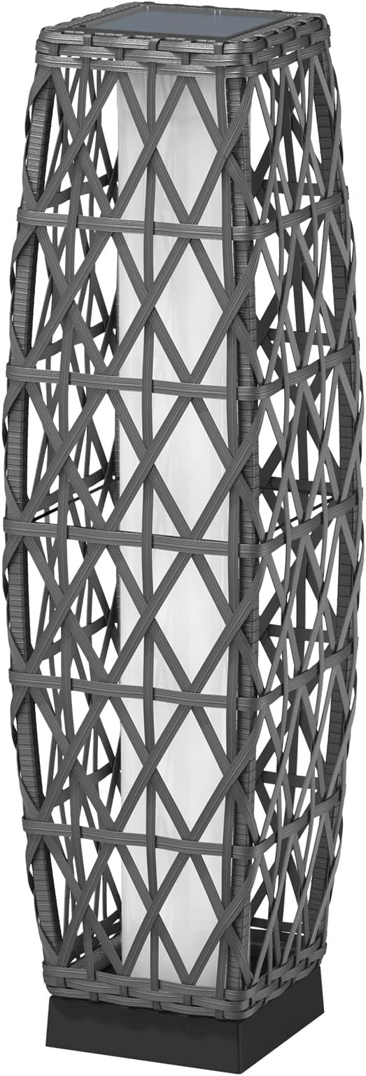 Grand patio Outdoor Solar Powered Wicker Floor Lamp Outdoor Weather-Resistant - Image 9