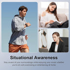 Ultra Ergonomic Open Ear Earbuds, Bone Conduction Over The Bluetooth Headphones - Image 7