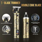 Professional Hair Clippers for Men,Cordless Barber Clippers and Trimmers Set,Beard Trimmer for Men，Electric Razor Foil Shavers for Ear, Face, Nose, Barber Kit with LCD Display (Bronze)