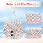 LEDAOU Beach Bag Waterproof Sandproof Women Tote Bag Pool Bag - Image 4