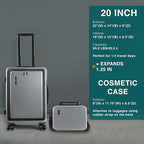 Luggage Sets 3 Piece, 22 Inch Carry on Luggage and 24 Inch Suitcases - Image 2