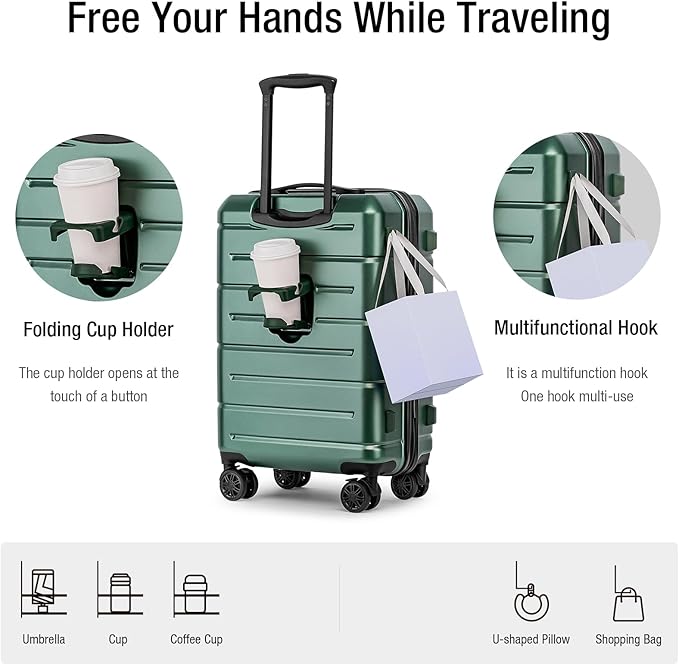KYME Hardside Carry On Luggage 22x14x9 Airline Approved - Image 2
