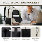 Travel Laptop Backpack 17 Inch (White Brown / 17.3 Inch(40L))