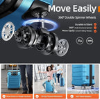 SHOWKOO Luggage Sets Expandable PC+ABS Durable Suitcase Sets Double Wheels TSA - Image 3