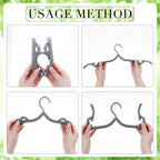 12 Pieces Folding Travel Hangers Foldable - Image 3