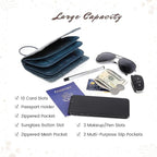 Genuine Leather Nomad Organizer Travel Wallet | Women's Wallet Clutch Passport - Image 3