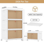 VECELO 3 Tier Stackable Storage Boxes - Image 2