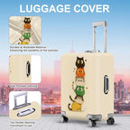 ANNA QUEEN Stacked Cute Cats Luggage Cover, Fun Cat Pile Design, Stretchable - Image 3