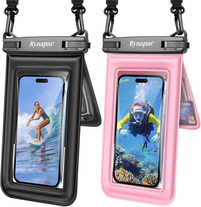 Waterproof Phone Pouch Floating, Double Bags Waterproof Phone Case by Rynapac