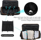 110L Expandable to 140L 32” Foldable Oxford Soft-Sided Rolling Duffle Bag - Image 6