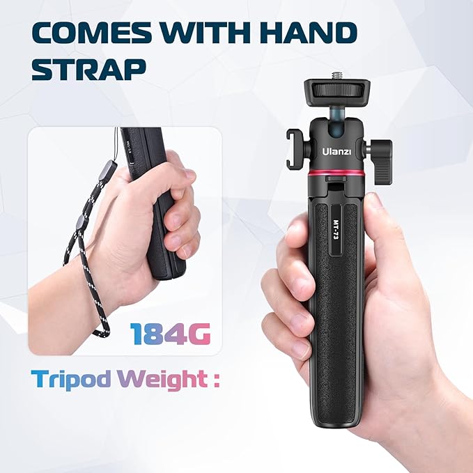 ULANZI MT-73 Extension Pole Tripod, Mini Selfie Stick Tripod Stand Handle Grip - Image 4