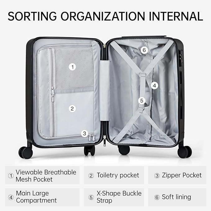 MILADA 28 Inch Luggage, Checked Luggage Large Suitcase - Image 6