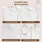 LFH Home Cotton Canvas Extra Large Laundry Bag - Image 3