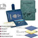 Passport Holder for Travel Essentials, 2 Pack Rfid Passport Cover for Women Men - Image 2