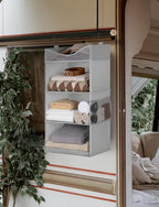 StorageWorks Hanging Closet Organizer, 3-Shelf Hanging Closet Shelves - Image 8