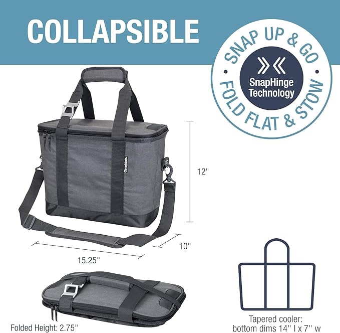 CleverMade Collapsible Insulated Cooler Bag – Leakproof Soft Folding Cooler - Image 3