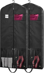 54" Garment Bags for Travel, 2 Pack Dress Bag for Hanging Clothes Storage by BH7STAR