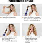 5 in 1 Hair Dryer Brush Set,Professional Negative Ionic Hot Air Styler, Air Curling Wrap Styler,Detachable Blow Dryer Brush With Auto Wrap Curlers,Hair Styling Tools For Straight/Curl/Drying/Smoothing