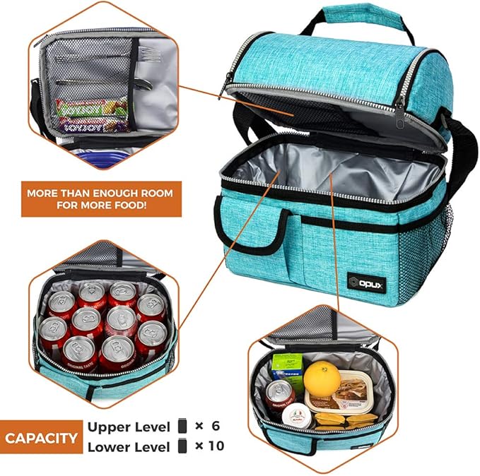 OPUX Lunch Box for Men, Adult Lunch Box Cooler, Insulated Lunch Bag Women - Image 8