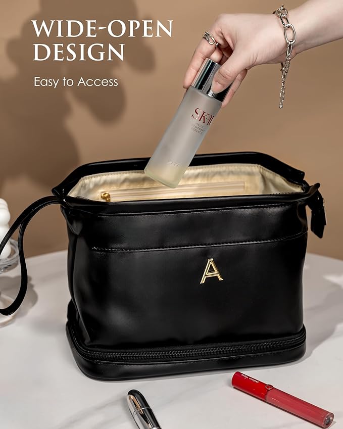 Personalized Teacher Gifts-Initial Makeup Bags, Personalized Double Layer - Image 5