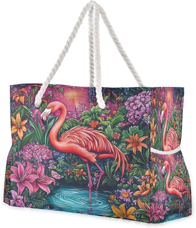 senya Large Beach Bags Totes Canvas Tote Shoulder Bag Soft Wave Water Resistant by senya