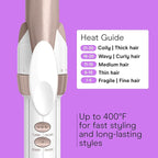 Conair Double Ceramic ¾-Inch Curling Iron with Claw Clip, ¾-Inch Barrel Creates Tight Curls, Hair Curler for Use on Short, Medium, & Long Hair, White/Rose Gold