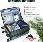 KROSER Carry On Luggage with Spinner Wheels & Built-in TSA Lock, Expandable Top - Image 3