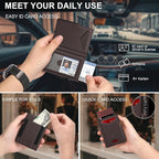Wallet for Men Wallet with Slim Pop Up Card Holder 9-13 Cards, Bifold - Image 7