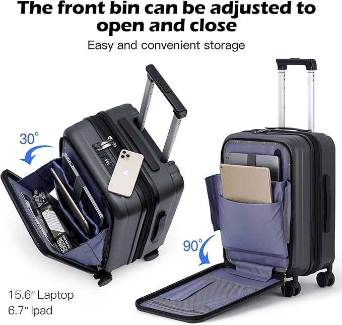BISON DENIM 20 Inch Carry On Luggage, PC Lightweight Hardside Expandable - Image 7