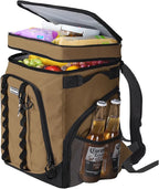 Beach Cooler Backpack for Men 36cans Insulated Backpack Cooler Lunch Bag for by iculbag