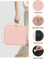 Travel Makeup Bag with LED Mirror Double Layer Makeup Case with Lighted Mirror - Image 7
