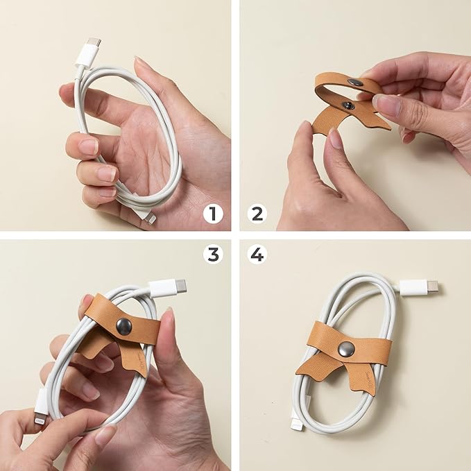 SenseAGE 5 Pack Cord Organizer, Bow Cord Keeper, Cable Organizer USB Holder - Image 5