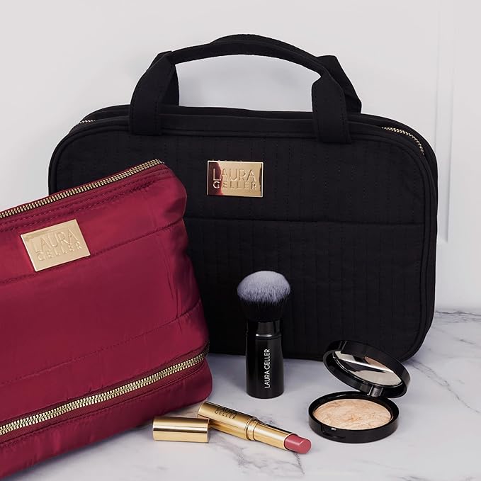 LAURA GELLER NEW YORK Quilted Folding Travel Makeup Bag - Image 9
