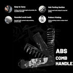 1PC 3 In 1 Folding Pocket Comb for Men, Fine & Wide Tooth for Travel and Everyday Grooming Combing Hair, Beard or Mustache Styling Comb for Slicked-back, Quiff, Pompadour, Fauxhawk, Undercut