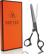 Sirabe HIGH-END Professional Hair Thinning Shears Barber Hair Cutting Texturizing Teeth Scissors with Case, Ultra 440C Sharp Blades for Salon Home Hairdressing Black