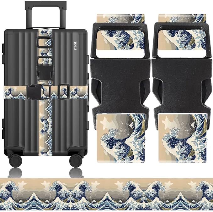 2 Pack Luggage Straps for Suitcases Adjustable Luggage Belt TSA Approved by Unknown