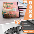 Cosmetic Bags Travel Makeup Toilet Case Waterproof Pouch for Women Girls 6.7X9.45inches - White Alpaca Stand BetweenFlowers And Cacti