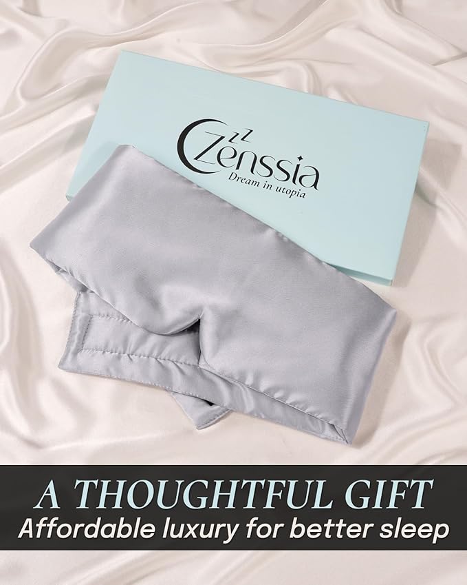 Zenssia Satin Sleep Mask for Women and Men, Lightweight Padded Eye Mask - Image 6