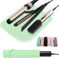 Quccefods Heat Resistant Mat Large Silicone Hot Hair Tools Holder for Curling Irons Flat Iron Hair Straightener Mat Portable Vanity Pad